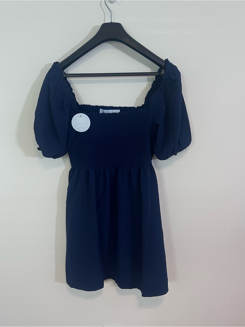 NWT Hill House The Athena Nap Dress in Wrinkle Resistant Navy Crepe